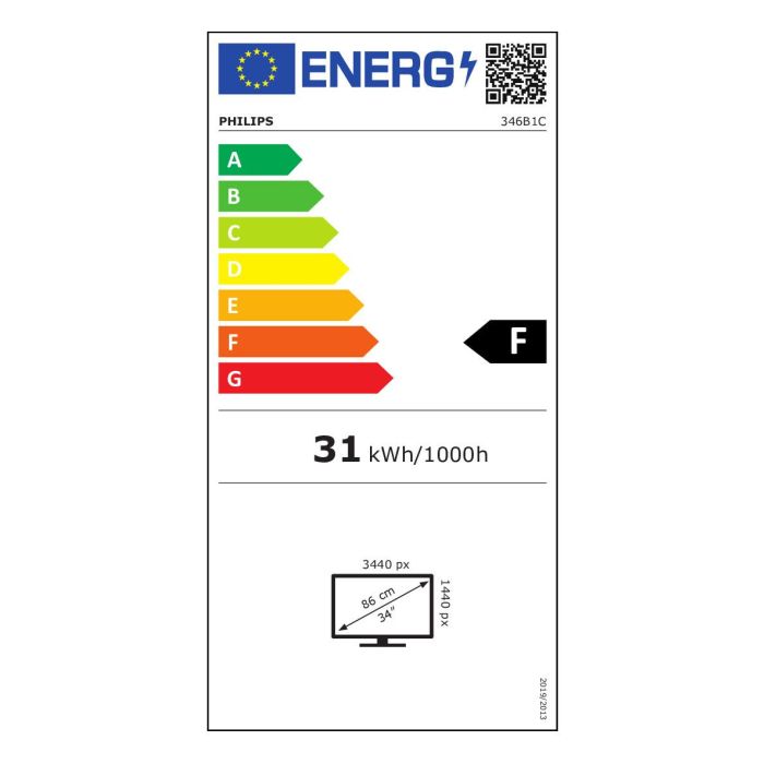 Philips Monitor 346B1C/00 34" (86,4cm) 3440x1440 UWQHD Curvo 100Hz USB-C Altavoces Negro 11