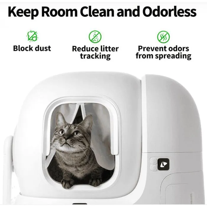 Petkit Cortina Magnética 2.0 AAATF85277 para Areneros PU RAMAX y Purobot Max, Color Blanco