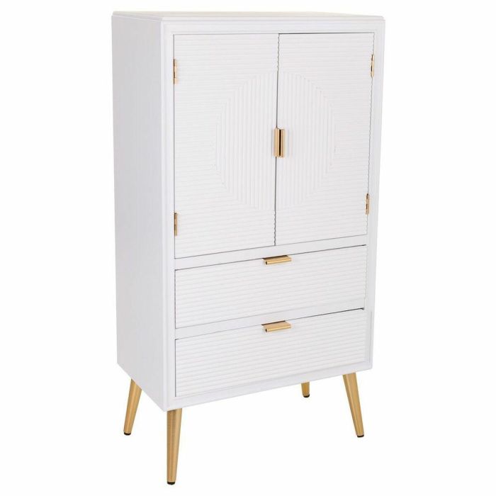 Armario Alexandra House Living Blanco Dorado Madera MDF 36 x 118 x 62 cm