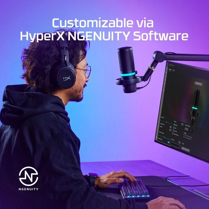 HP HyperX DuoCast - USB Microphone (Black) - RGB Lighting, 32 Ω, 24-bit/96kHz 18 HP HyperX DuoCast - USB Microphone (Black) - RGB Lighting, 32 Ω, 24-bit/96kHz 18