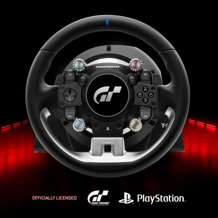 Thrustmaster T-GT II, volante con licencia oficial para PlayStation 5 y Gran Turismo, con juego de bielas de 3 pedales (compatible con PS4, PC) 1