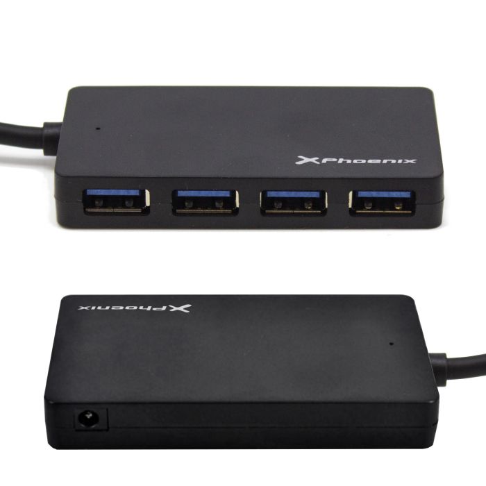 Phoenix Technologies Hub USB 4 Puertos USB 3.1 Gen1, 5Gbps, Compatible con USB 2.0 y 1.1 1