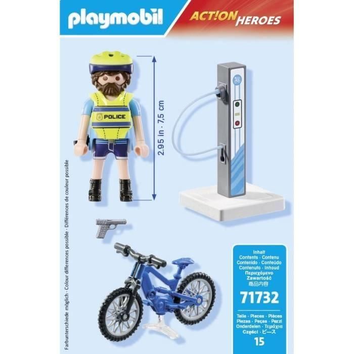Figura patrulla en bicicleta playmobil city action. 4 Figura patrulla en bicicleta playmobil city action. 4