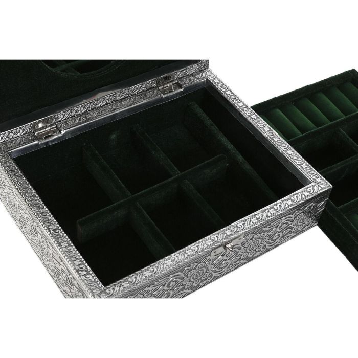DKD Home Decor Joyero Indio Pavo Real Madera Aluminio Plateado Verde 17.5x7.6x22.5cm 3 DKD Home Decor Joyero Indio Pavo Real Madera Aluminio Plateado Verde 17.5x7.6x22.5cm 3