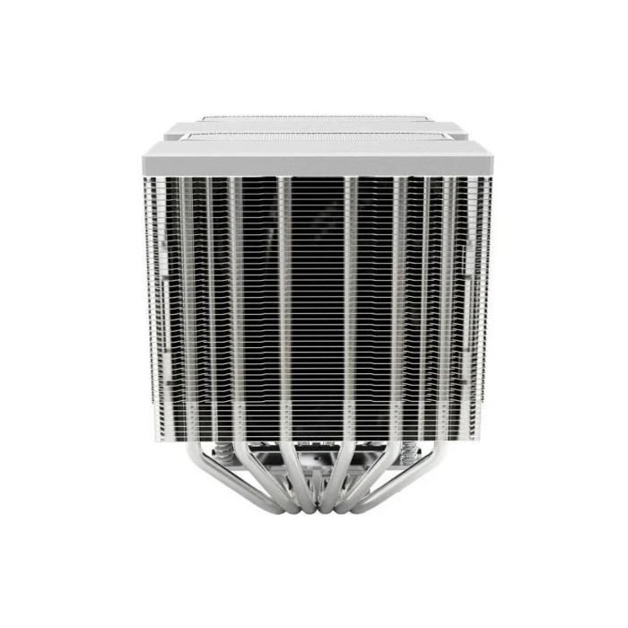 Mars Gaming MCPU-XU6 Disipador de CPU Doble Torre, 6 Heatpipes HCT ULTRA, TDP 350W, 2 Ventiladores PWM 120mm FDB, Blanco, Compatible Intel/AMD