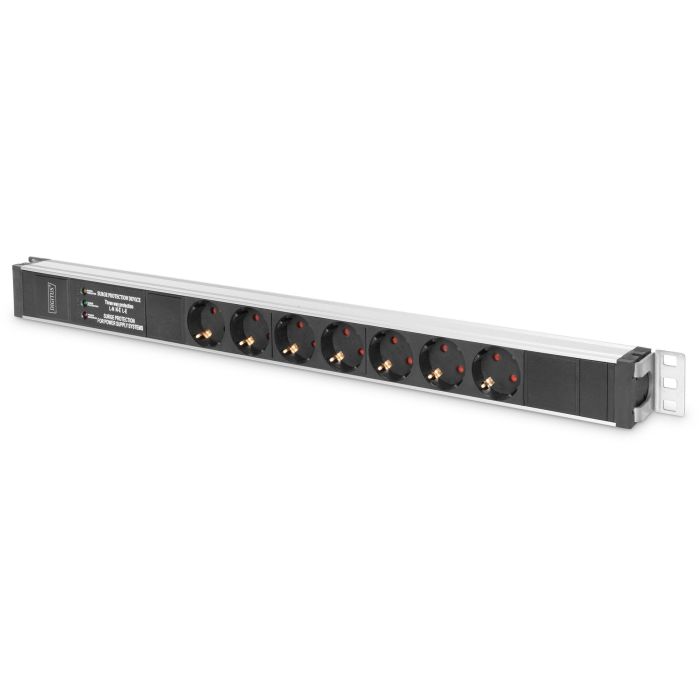 Digitus Regleta de Enchufes con Perfil de Aluminio, 7 Tomas Tipo F, Cable de 2m, Protección Sobretensión, 16A/3600VA 0 Digitus Regleta de Enchufes con Perfil de Aluminio, 7 Tomas Tipo F, Cable de 2m, Protección Sobretensión, 16A/3600VA 0