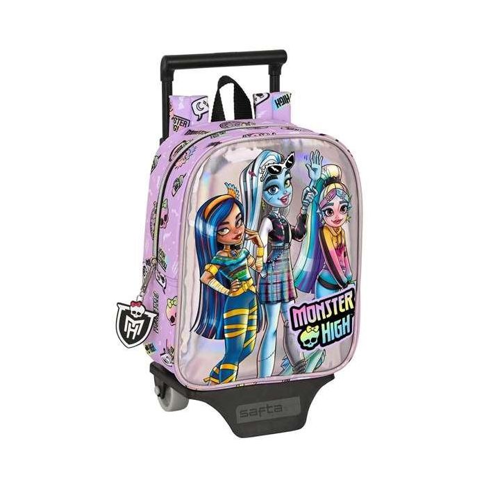Mochila Escolar con Ruedas Monster High Best boos Lila 22 x 27 x 10 cm 0 Mochila Escolar con Ruedas Monster High Best boos Lila 22 x 27 x 10 cm 0