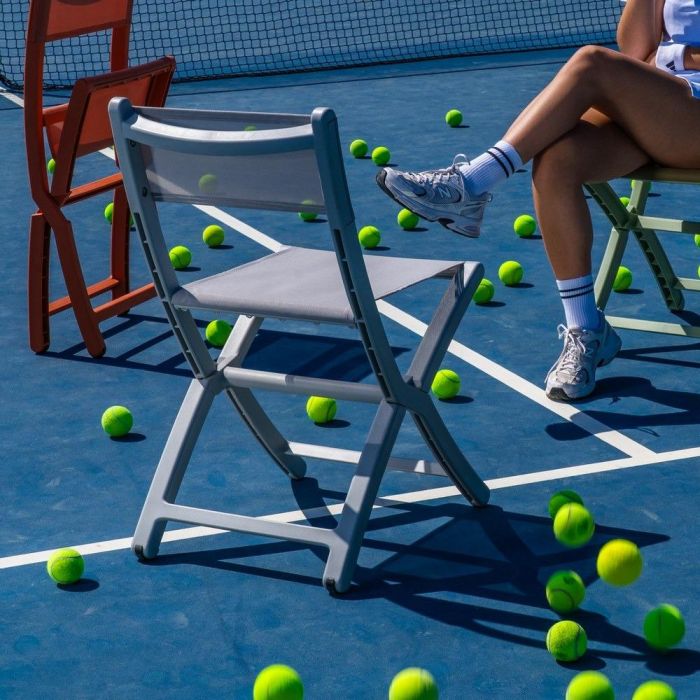 Silla Plegable Gris Polipropileno 45 X 55 X 83 cm