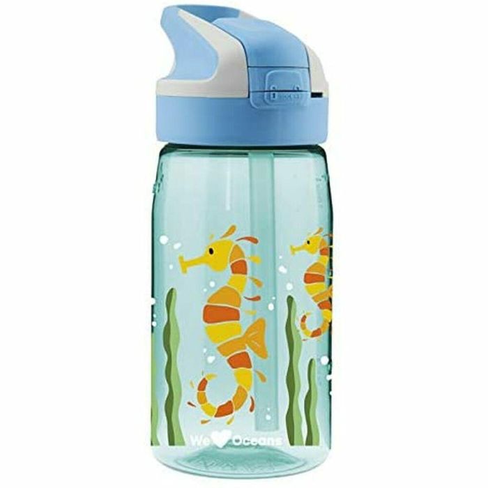 Botella de Agua Laken Summit Sea Horse Azul Aguamarina (0,45 L) 2