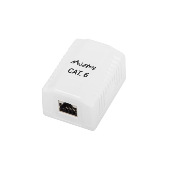 LANBERG OS6-0001-W Caja de Tomacorriente RJ-45 Blanco