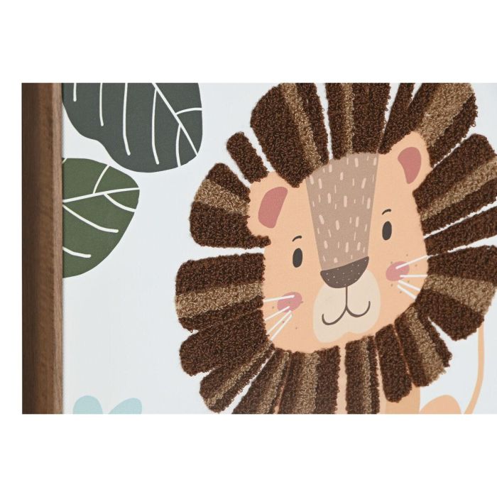 DKD Home Decor Cuadro Infantil Animales Selva Lienzo Poliéster 50x40x3cm Colores Surtidos (Verde, Blanco, Naranja) 3 Unidades 8 DKD Home Decor Cuadro Infantil Animales Selva Lienzo Poliéster 50x40x3cm Colores Surtidos (Verde, Blanco, Naranja) 3 Unidades 8