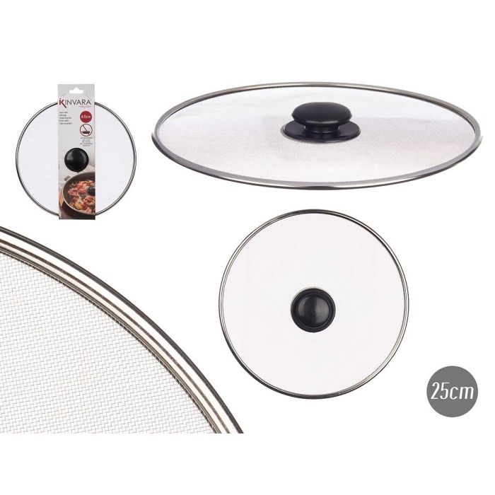 Tapa para sartén de acero con rejilla 25 cm Kinvara (24 Unidades) Tapa para sartén de acero con rejilla 25 cm Kinvara (24 Unidades)