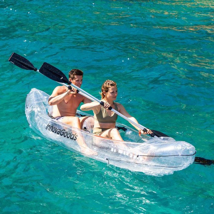 Kayak Hinchable Transparente con Accesorios Paros InnovaGoods 312 cm 2 plazas