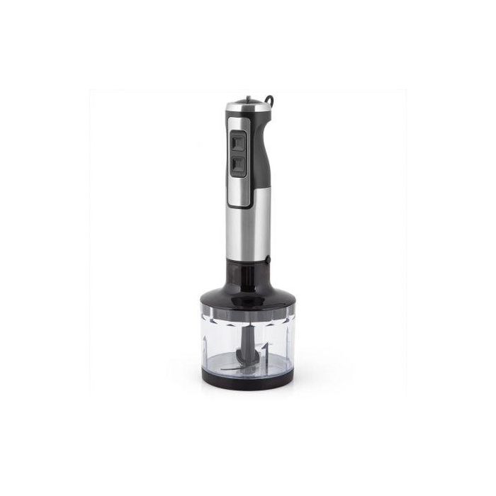 Orbegozo BT 2760 Batidora de Mano 1000W con Vaso 600ml, Picador 500ml y Batidor, Acero Inoxidable, 2 Velocidades + Turbo 3