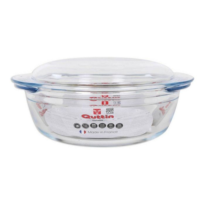 Cacerola de vidrio redonda con tapa Quttin 2.2+0.8L (3 Unidades) Cacerola de vidrio redonda con tapa Quttin 2.2+0.8L (3 Unidades)
