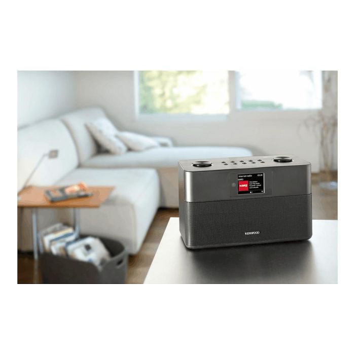 Kenwood CR-ST100S-B Radio Internet Digital con DAB+/FM, Bluetooth, Wi-Fi, Spotify, Altavoces, Pantalla TFT 2.3", Mando a Distancia, Negro