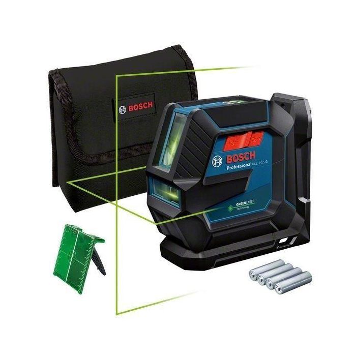 Rayo láser de línea verde GLL 2-15 G + soporte LB 10 (caja de cartón) BOSCH 2 Rayo láser de línea verde GLL 2-15 G + soporte LB 10 (caja de cartón) BOSCH 2