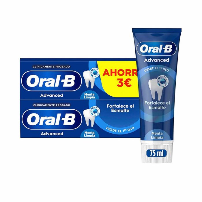 Oral-B Pasta Dentífrica Fortalece Esmalte y Anticaries con Flúor Stannous, Duplo 2 x 75 ml