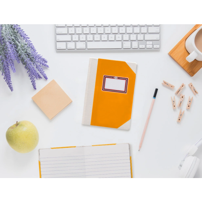 Fernandes Libro Cartone Cosido A5+ Rayado Horizontal 50 Hojas 100 Gr Naranja 8