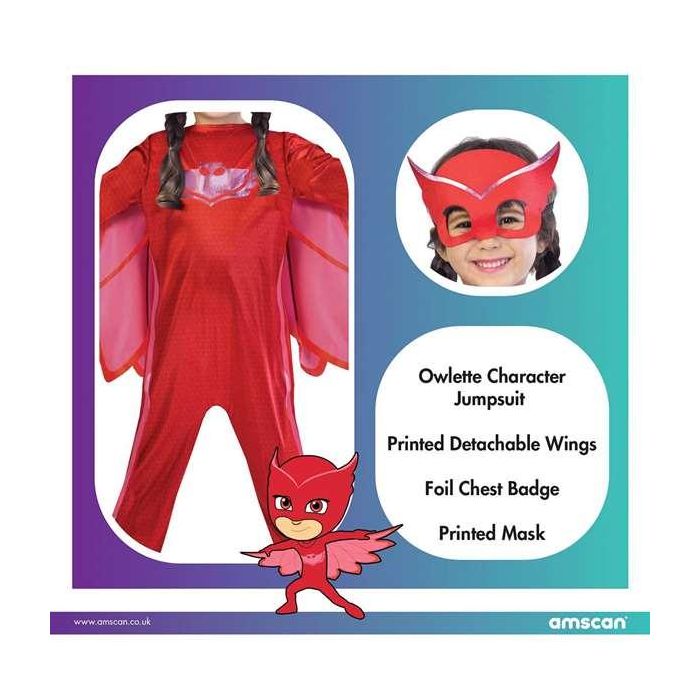 Disfraz pj masks owlette roja talla 2-3 años 3 Disfraz pj masks owlette roja talla 2-3 años 3