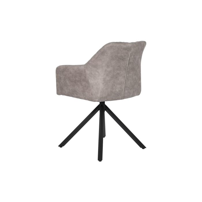 DKD Home Decor Silla Loft Gris Negro Microfibra Metal 58 x 83 x 55 cm 5 DKD Home Decor Silla Loft Gris Negro Microfibra Metal 58 x 83 x 55 cm 5