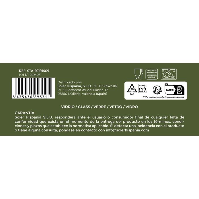 LAV Set de 4 Tazas de Café Ares Apilables, 9 cl (5.5 x 5.5 x 8 cm) - Colección Ares (6 Cajas)