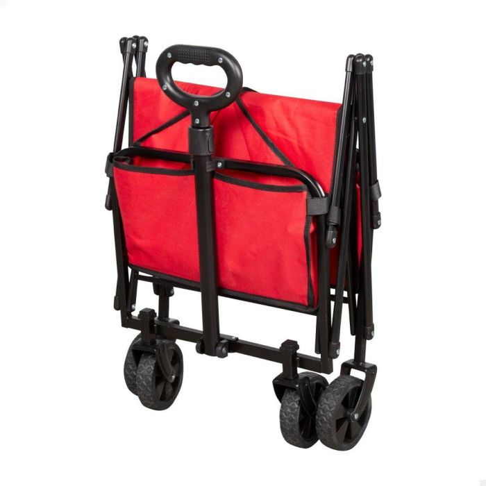 Carro Multiusos Aktive Rojo Poliéster Acero 65 x 94 x 40 cm Plegable Playa 5