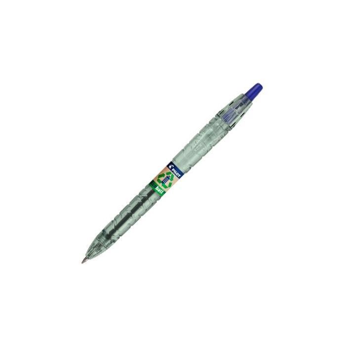 Pilot Bolígrafo Ecoball Plástico Reciclado 1.0 mm Punta de Bola Recargable Azul (10 Unidades) (10 Unidades)