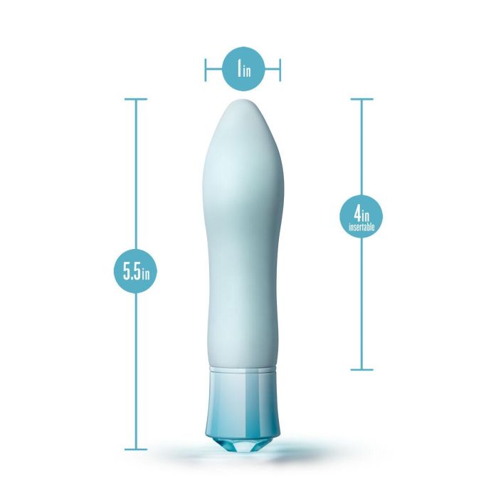 Mini Vibrador Blush Gem Ardor Azul 5