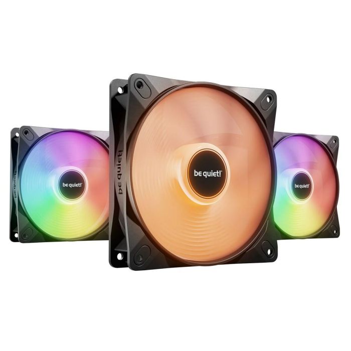 be quiet! LIGHT WINGS LX PWM high-speed Triple-Pack Ventilador 120mm RGB Negro 2100 RPM (3 unidades)