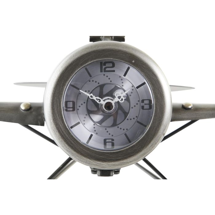 DKD Home Decor Reloj Sobremesa Loft de Hierro Dorado Plateado con detalle de Avión - 2 Unidades (23x42x14 cm) 2 DKD Home Decor Reloj Sobremesa Loft de Hierro Dorado Plateado con detalle de Avión - 2 Unidades (23x42x14 cm) 2