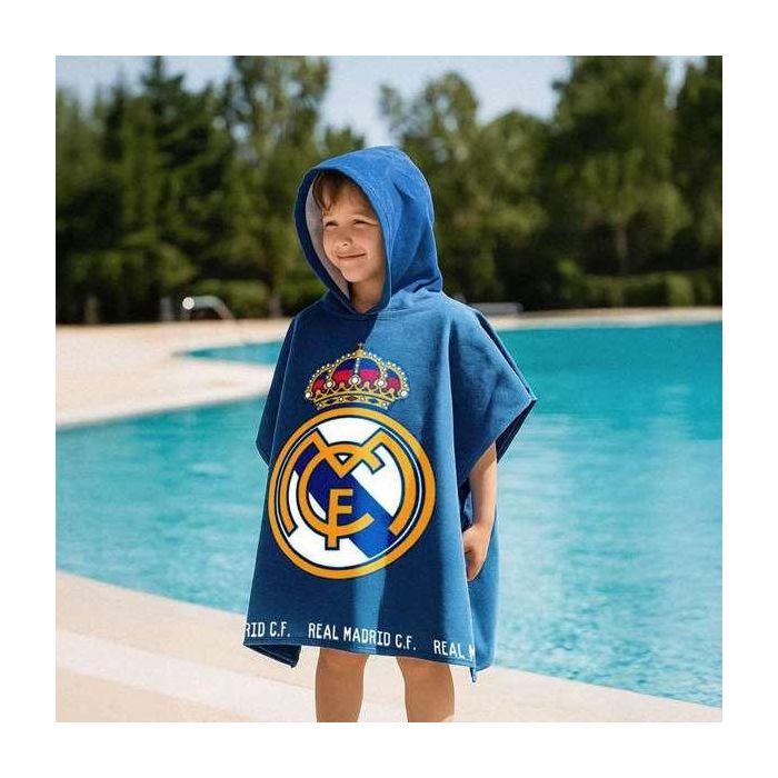 Cerdá Poncho Real Madrid Microfibra 55.0 x 77.0 x 1.0 cm Azul 4