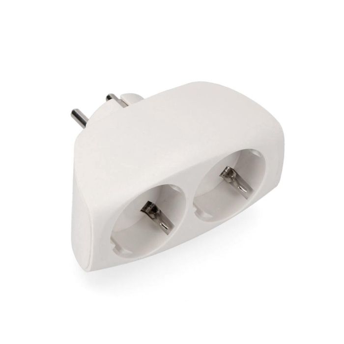 Edm Multiconector doble salida schuko 4.8mm, máxima potencia 3680w, blanco 0 Edm Multiconector doble salida schuko 4.8mm, máxima potencia 3680w, blanco 0