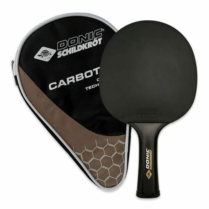 Schildkröt 758221 - Raqueta de Tenis de Mesa 100% Carbono con Goma Liga QRC - Talla Única