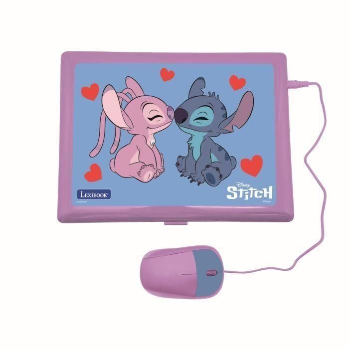 Lexibook LEX3380743115993 Ordenador educativo bilingüe Stitch y Angel – 124 actividades (francés-inglés) 1