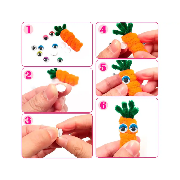 Liderpapel Ojo Adhesivo con Pupila y Pestaña de Color 10 mm Pack 33 Unidades 4