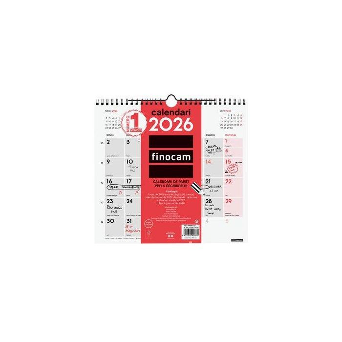 Calendari (2026) Catalan Finocam Paret Mensual Per Escriure M 265X245