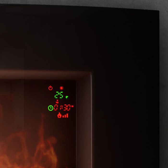 Chimenea Eléctrica Decorativa de Pared Cecotec Warm 2200 Curved Flames 1000 - 2000 W 2