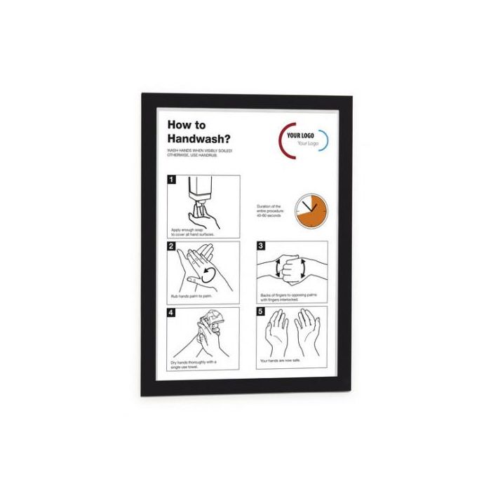 Durable Marco Informativo Magnetico Duraframe A4 Negro - Adhesivo para Superficies Lisas y Sólidas 2