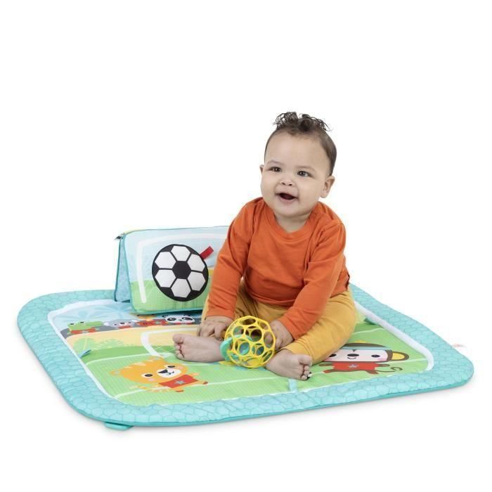 BRIGHT STARTS Tapete de actividades de fútbol, arco de juego con juguetes desmontables, música y luces, dimensiones: 47 x 74 x 74 3 BRIGHT STARTS Tapete de actividades de fútbol, arco de juego con juguetes desmontables, música y luces, dimensiones: 47 x 74 x 74 3