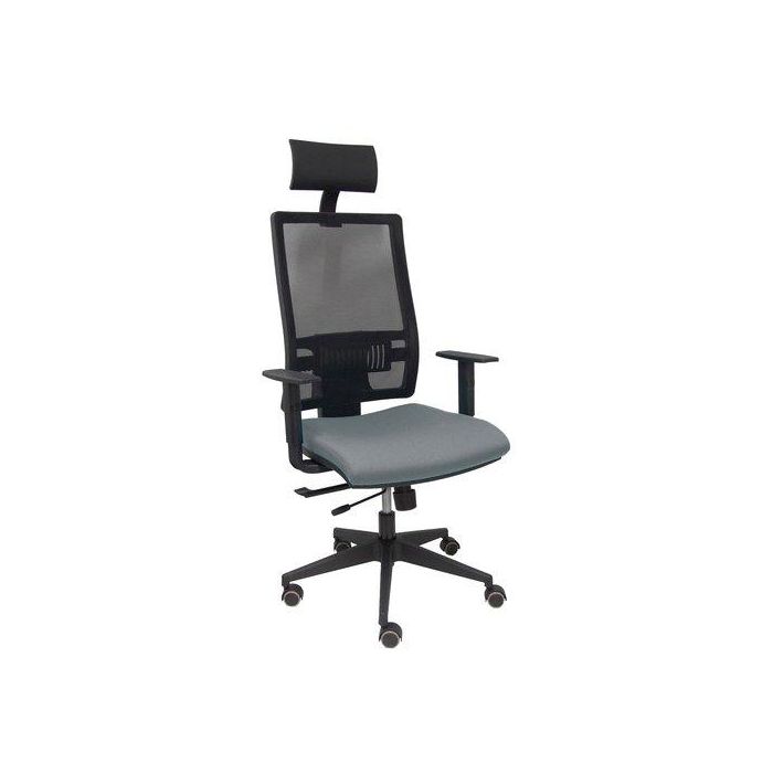 Silla Piqueras Y Crespo Horna Brazos Regulables Cabecero Incluido Mecanismo Traslack Apoyo Lumbar Respaldo Malla Transpirable Y Asiento Tapizado Bali Gris