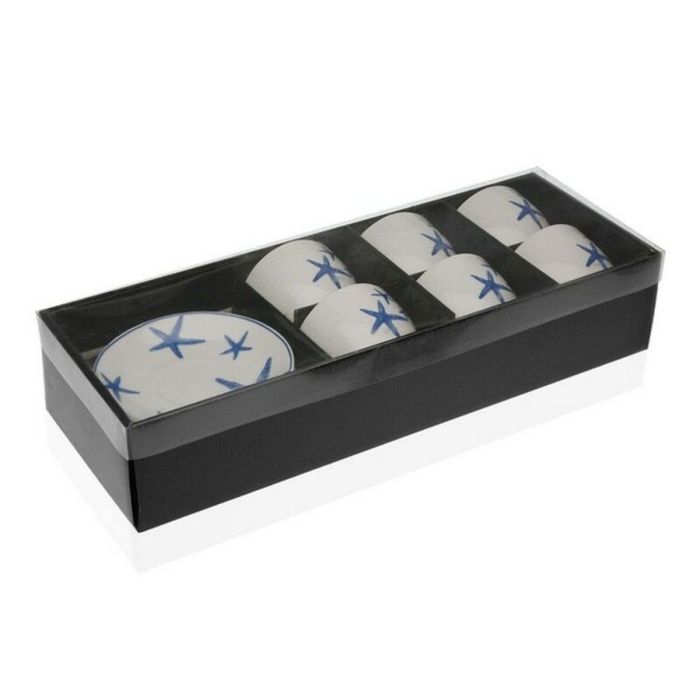 Juego de Tazas de Café Blue Sea Porcelana (6 Piezas) 2