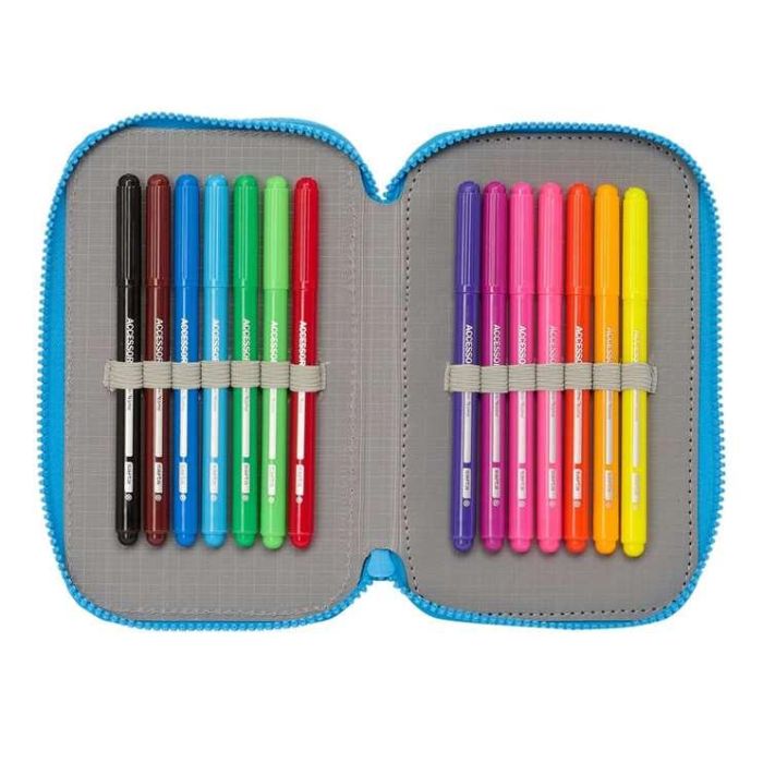Plumier Doble Los Pitufos Azul Azul cielo 12.5 x 19.5 x 4 cm (28 piezas) 1 Plumier Doble Los Pitufos Azul Azul cielo 12.5 x 19.5 x 4 cm (28 piezas) 1
