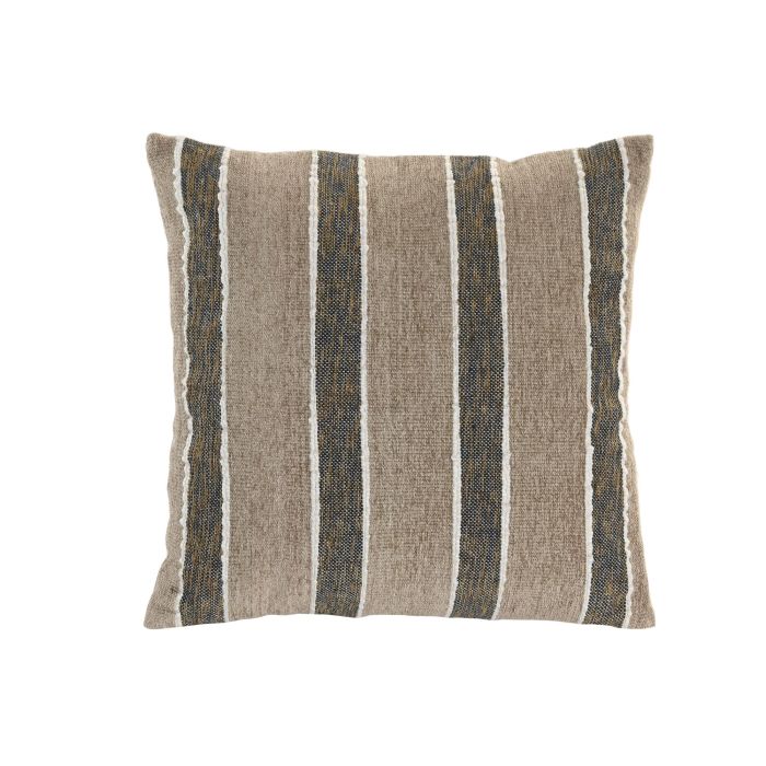 DKD Home Decor Cojín Tradicional de Algodón y Velvet Gris Claro Beige 45 x 45 cm (2 Unidades)