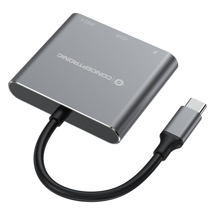 Conceptronic Docking USB-C 3in1 1xHDMI 4K 1xUSB-A 3.0 1xUSB-C Alimentacion 100W 6