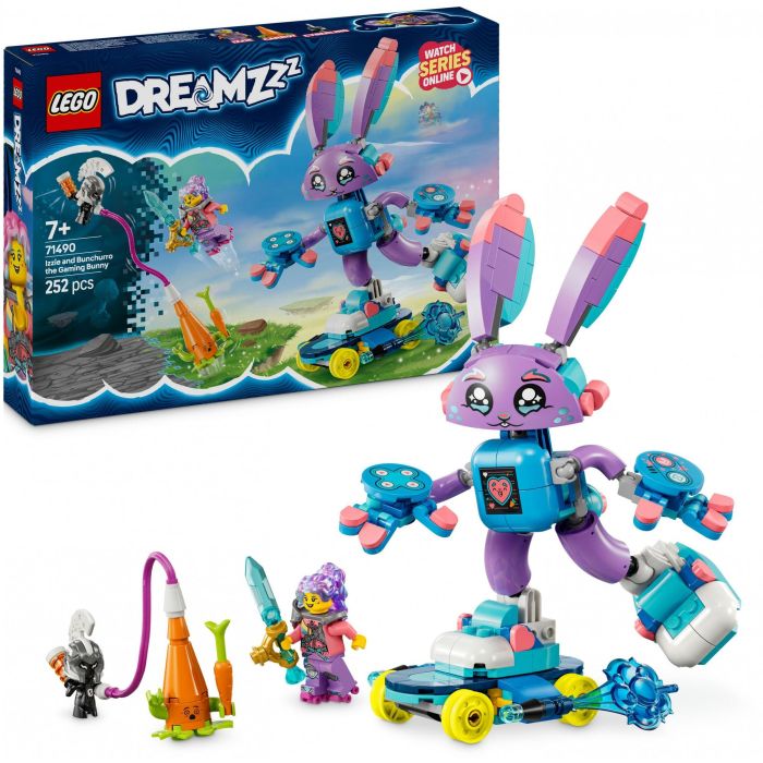 LEGO 71490 DREAMZzz Izzie y Bunchurro El Conejo Jugón Set de Construcción Articulado Transformable con Minifigura Izzie +7 Años 13 LEGO 71490 DREAMZzz Izzie y Bunchurro El Conejo Jugón Set de Construcción Articulado Transformable con Minifigura Izzie +7 Años 13