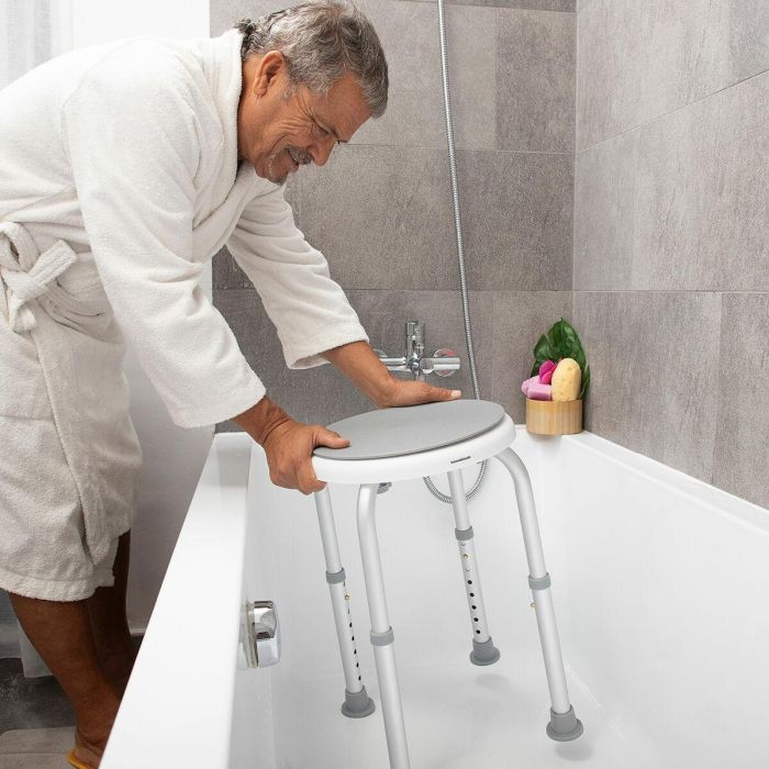 Taburete de Baño Giratorio y Regulable Roshawer InnovaGoods 3 Taburete de Baño Giratorio y Regulable Roshawer InnovaGoods 3