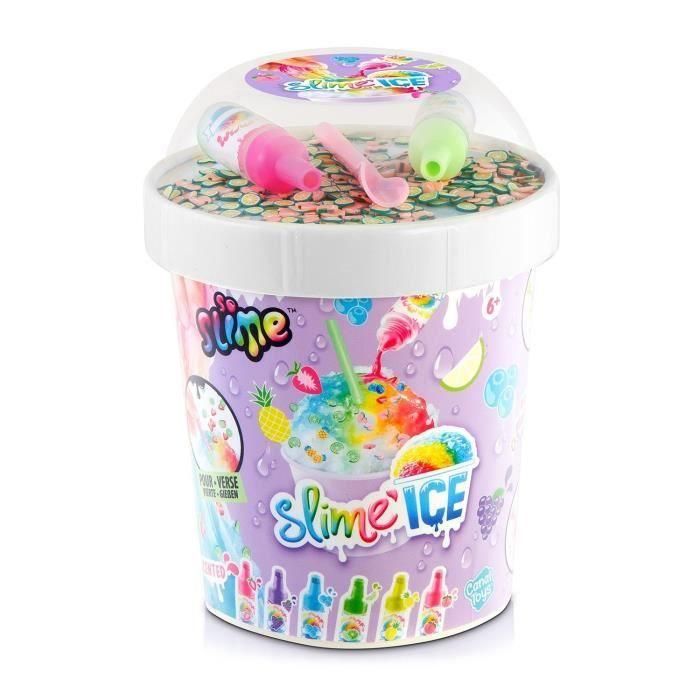 Canal Toys SSC 300 SO SLIME DIY Mega Vaso Slime Ice con 2 tintes perfumados, 1 cuchara y adornos 5