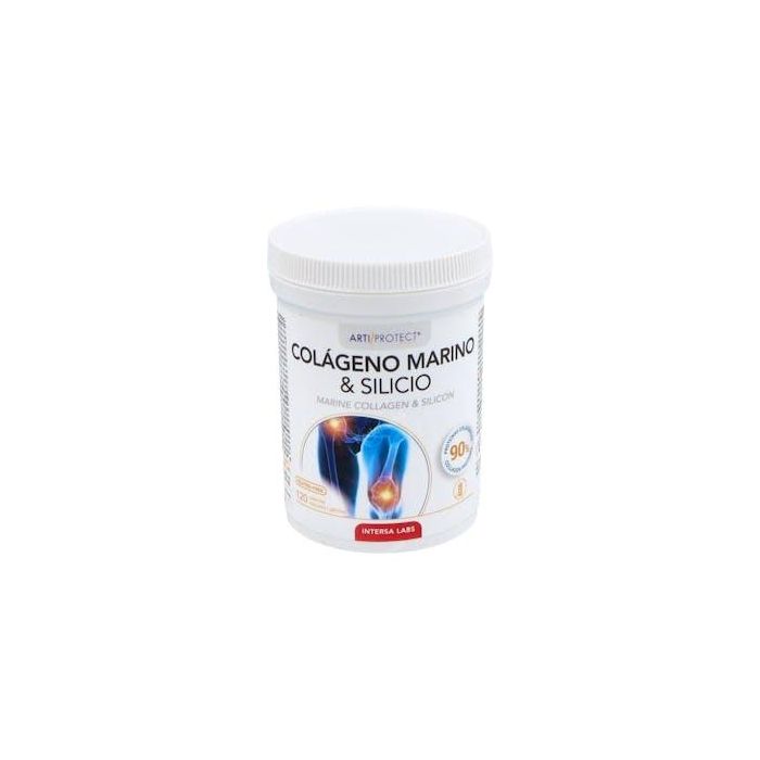 INTERSA Colágeno Marino y Silicio 120 Cápsulas. Fórmula de apoyo articular con bambú y cola de caballo.