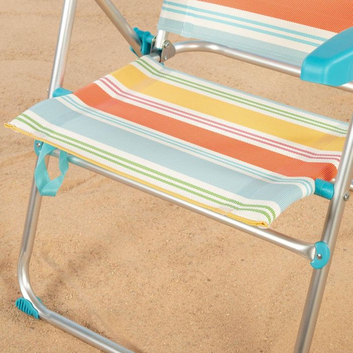 Silla de Playa Aktive 48 x 95 x 65 cm (4 Unidades) 1 Silla de Playa Aktive 48 x 95 x 65 cm (4 Unidades) 1